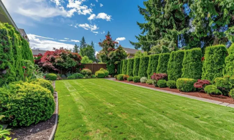 Well-Maintained Garden with Green Lawn and Hedges